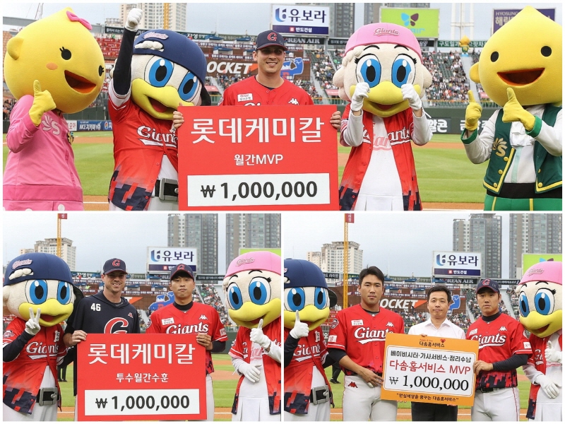 롯데, 6월 월간 MVP 시상